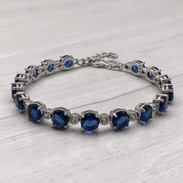 Premium 925 Sterling Silver Moissanite Bracelet Adjustable 175-195mm Classic Luxury