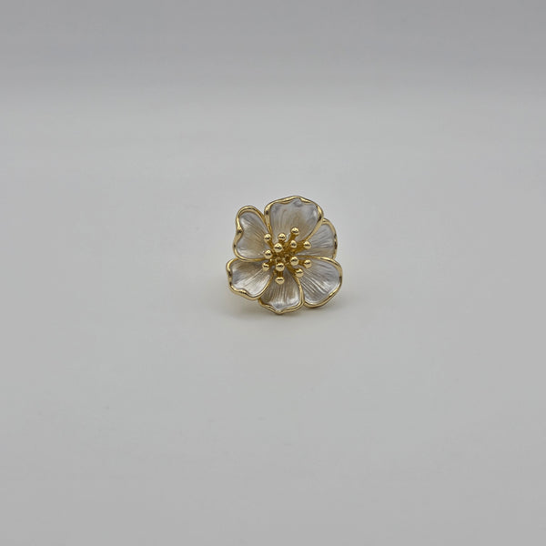 Seliora Classic Gold Plated White Accent Ring for Timeless Style