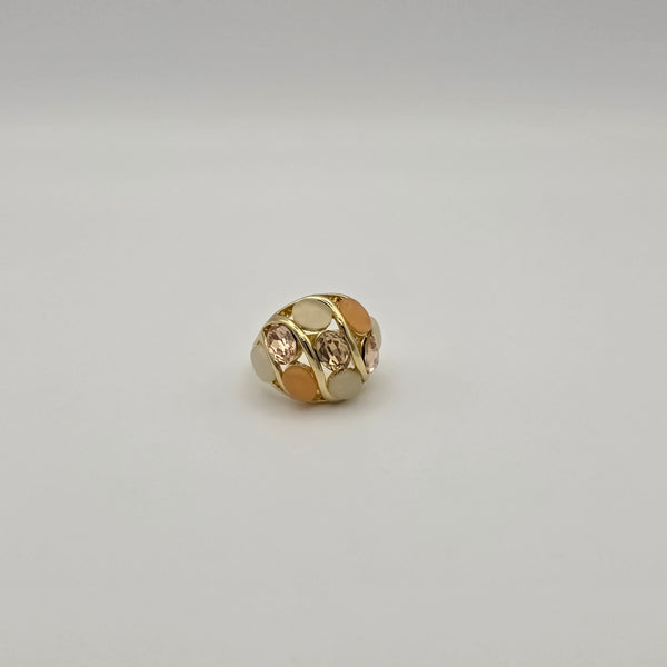 Seliora Gold Plated Pink Multi-Stone Ring for Elegant Everyday Style