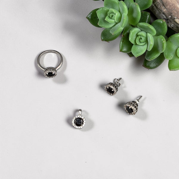 Luxury 925 Sterling Silver Jewellery Set with Moissanite Stones