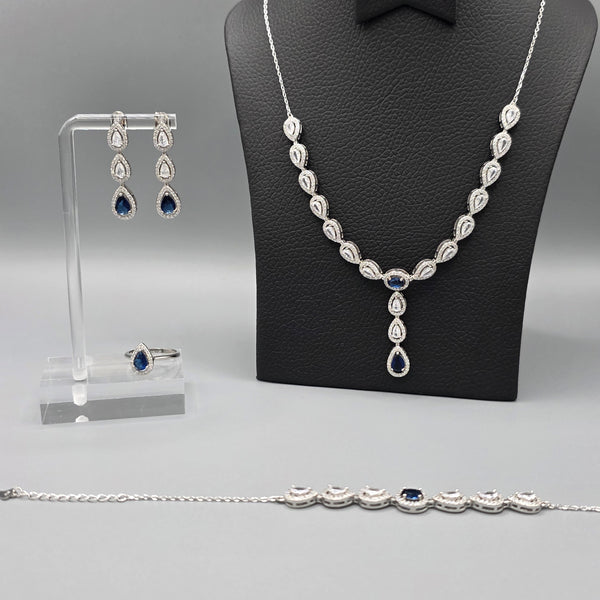 Luxury 925 Sterling Silver Moissanite Jewellery Set for Women