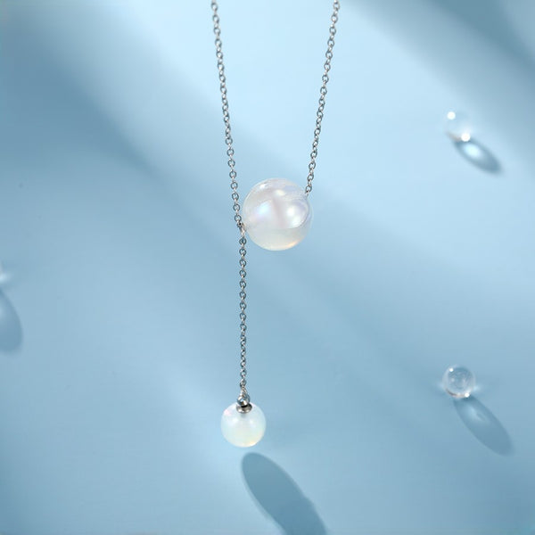 Stainless Steel Colour Bead Necklace 43cm
